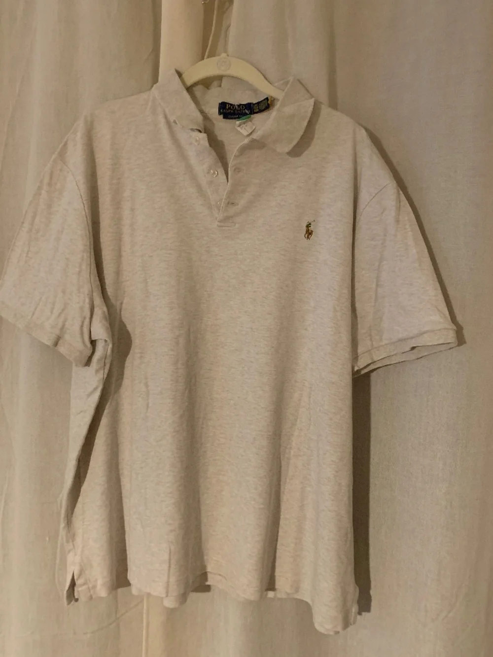 Polo Ralph Lauren Classic Fit XXL Heather Oatmeal Gray Cotton Polo NWOT